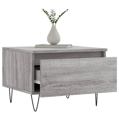 Salontafels 50X46X35 Cm Bewerkt Hout Eiken 2 Grijs sonoma