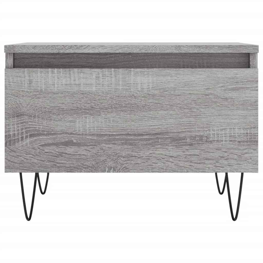 Salontafels 50X46X35 Cm Bewerkt Hout Eiken 2 Grijs sonoma