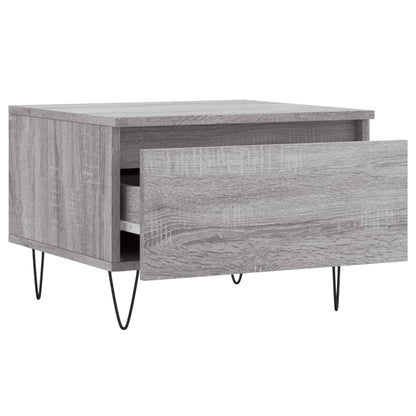 Salontafels 50X46X35 Cm Bewerkt Hout Eiken 2 Grijs sonoma