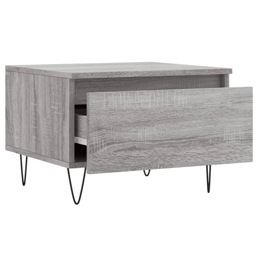 Salontafels 50X46X35 Cm Bewerkt Hout Eiken 2 Grijs sonoma
