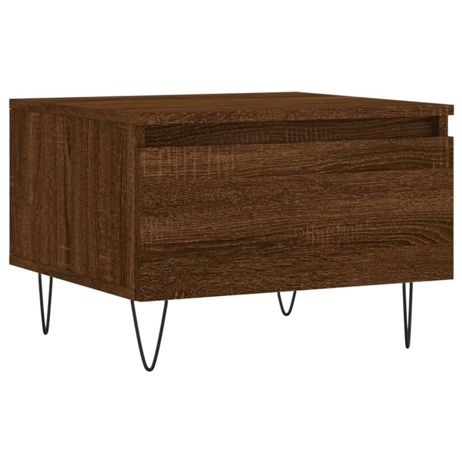 Salontafels 50X46X35 Cm Bewerkt Hout 2 bruin eikenkleur