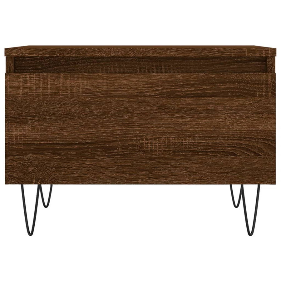 Salontafels 50X46X35 Cm Bewerkt Hout 2 bruin eikenkleur