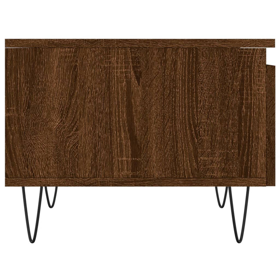Salontafels 50X46X35 Cm Bewerkt Hout 2 bruin eikenkleur