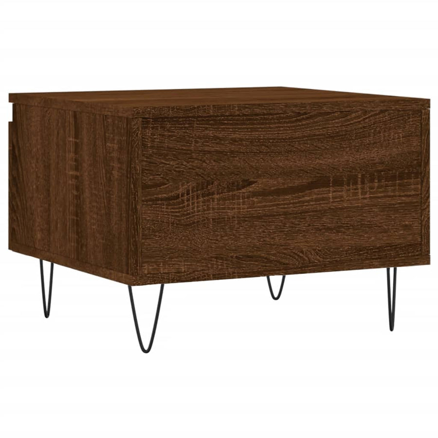 Salontafels 50X46X35 Cm Bewerkt Hout 2 bruin eikenkleur
