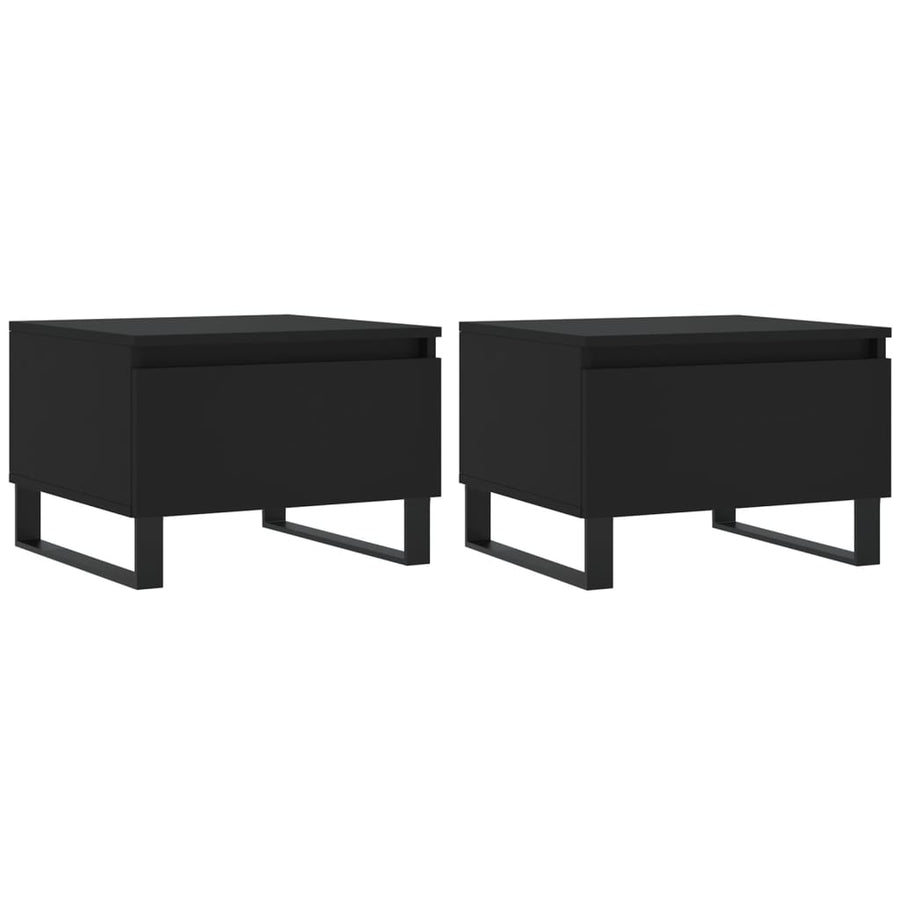 Salontafels 50X46X35 Cm Bewerkt Hout 2 Zwart