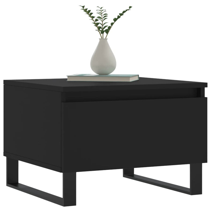 Salontafels 50X46X35 Cm Bewerkt Hout 2 Zwart