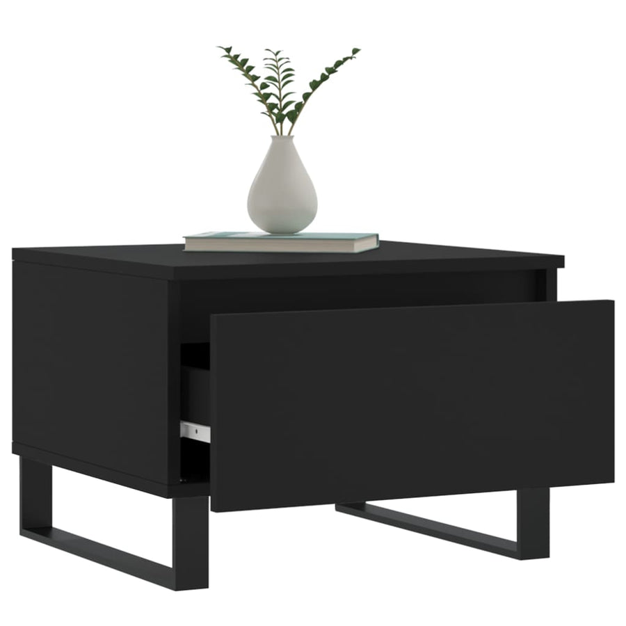 Salontafels 50X46X35 Cm Bewerkt Hout 2 Zwart