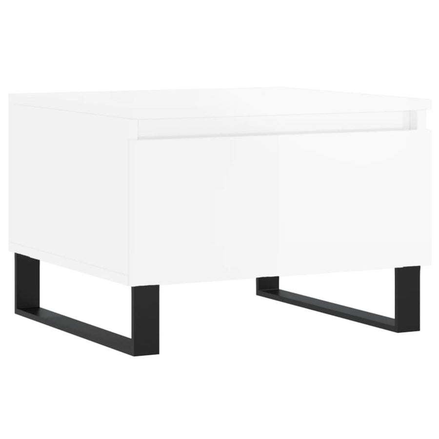 Salontafels 50X46X35 Cm Bewerkt Hout 2 Hoogglans wit