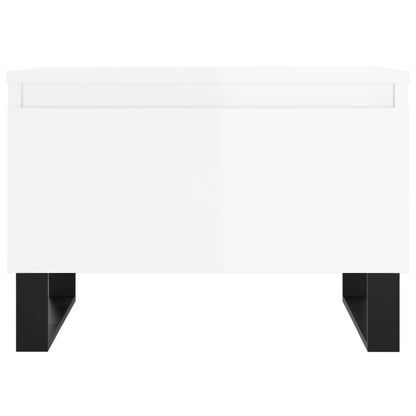 Salontafels 50X46X35 Cm Bewerkt Hout 2 Hoogglans wit
