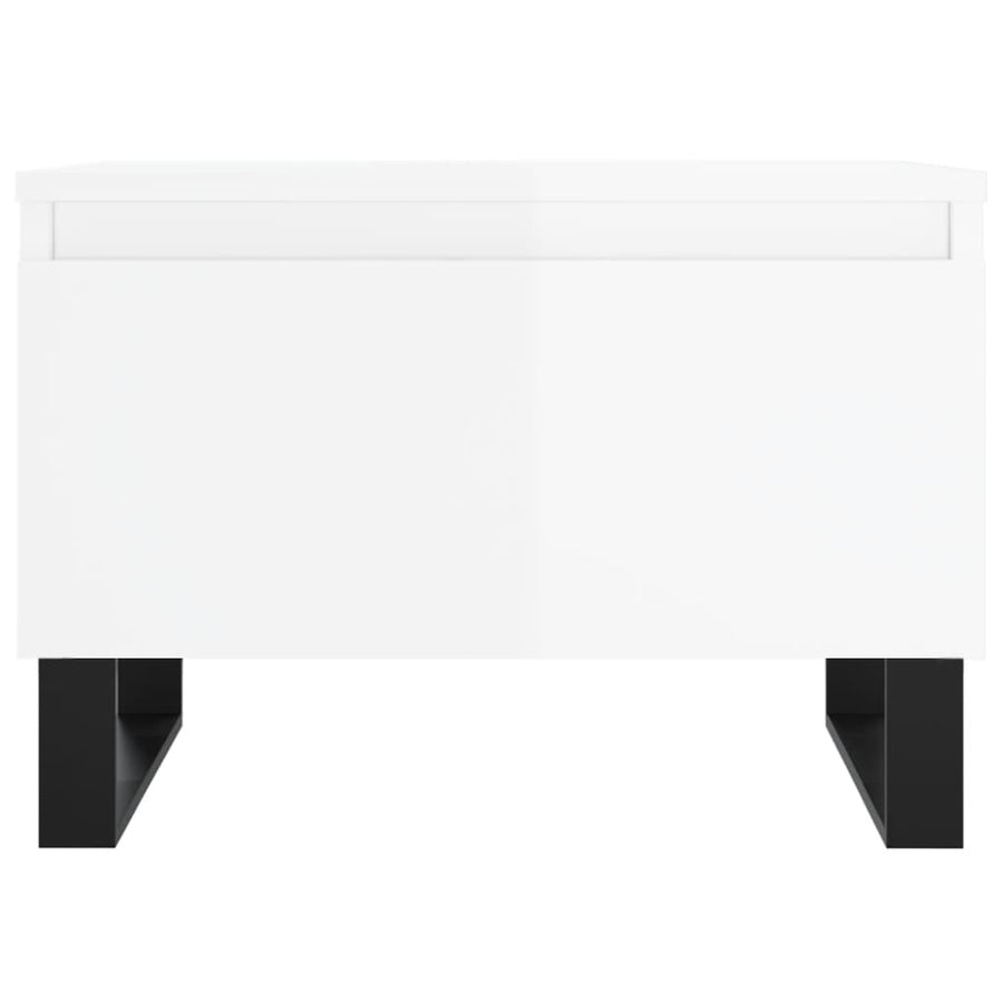 Salontafels 50X46X35 Cm Bewerkt Hout 2 Hoogglans wit
