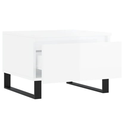 Salontafels 50X46X35 Cm Bewerkt Hout 2 Hoogglans wit