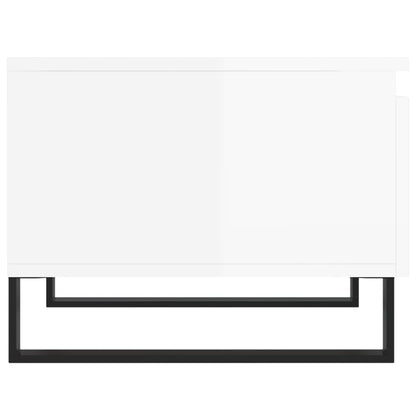 Salontafels 50X46X35 Cm Bewerkt Hout 2 Hoogglans wit