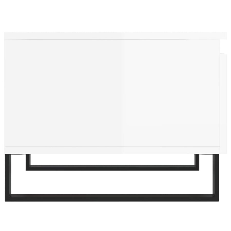 Salontafels 50X46X35 Cm Bewerkt Hout 2 Hoogglans wit