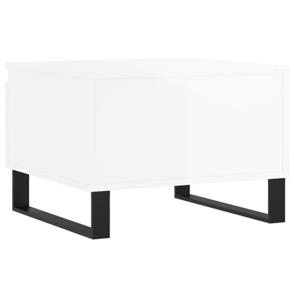 Salontafels 50X46X35 Cm Bewerkt Hout 2 Hoogglans wit