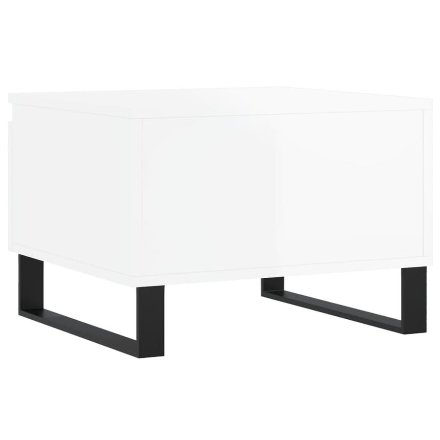 Salontafels 50X46X35 Cm Bewerkt Hout 2 Hoogglans wit
