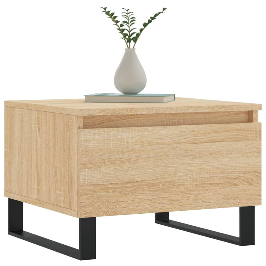 Salontafels 50X46X35 Cm Bewerkt Hout Kleurig 2 Sonoma eiken