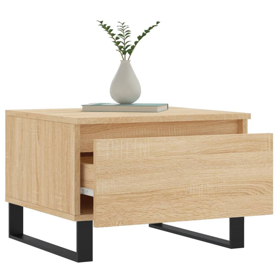Salontafels 50X46X35 Cm Bewerkt Hout Kleurig 2 Sonoma eiken