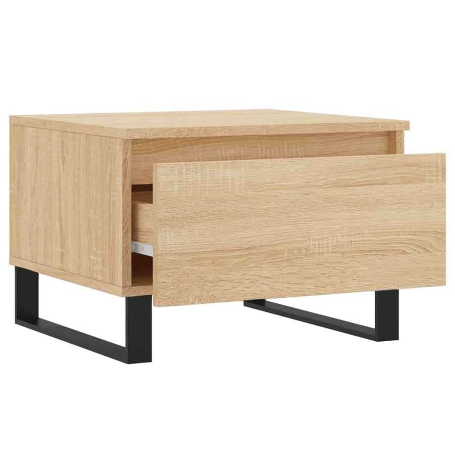 Salontafels 50X46X35 Cm Bewerkt Hout Kleurig 2 Sonoma eiken