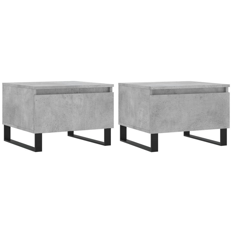 Salontafels 50X46X35 Cm Bewerkt Hout 2 Betongrijs