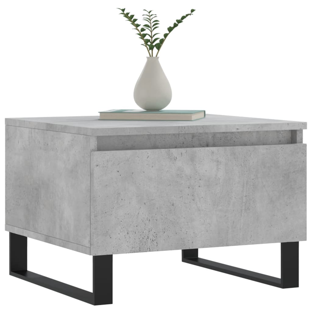 Salontafels 50X46X35 Cm Bewerkt Hout 2 Betongrijs