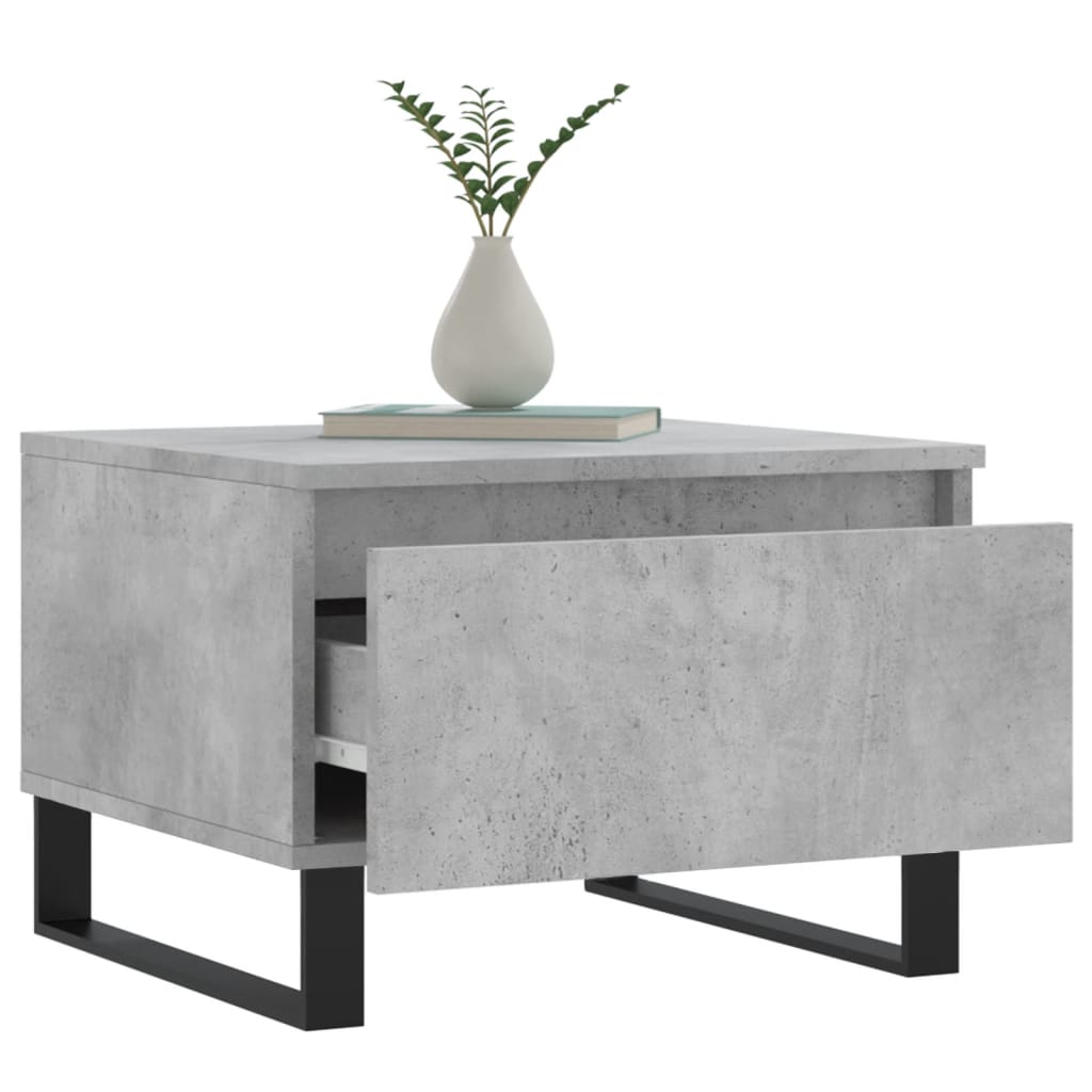 Salontafels 50X46X35 Cm Bewerkt Hout 2 Betongrijs