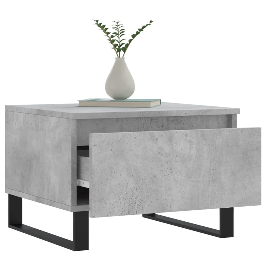Salontafels 50X46X35 Cm Bewerkt Hout 2 Betongrijs