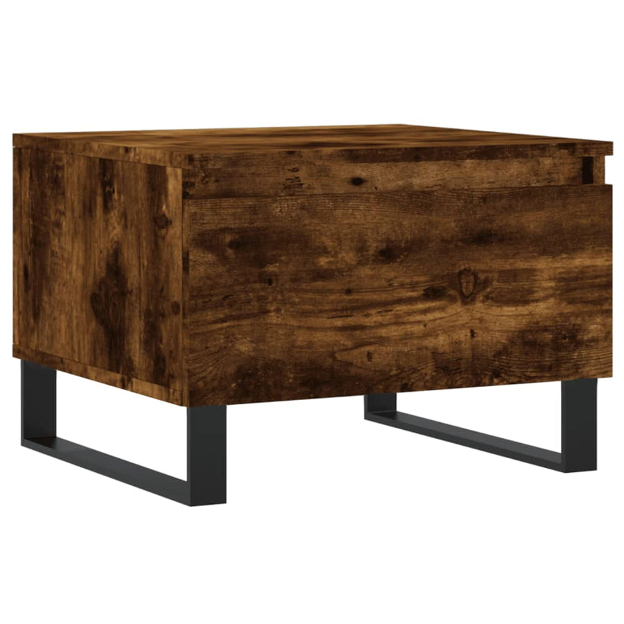 Salontafels 50X46X35 Cm Bewerkt Hout Kleurig 2 Gerookt eiken