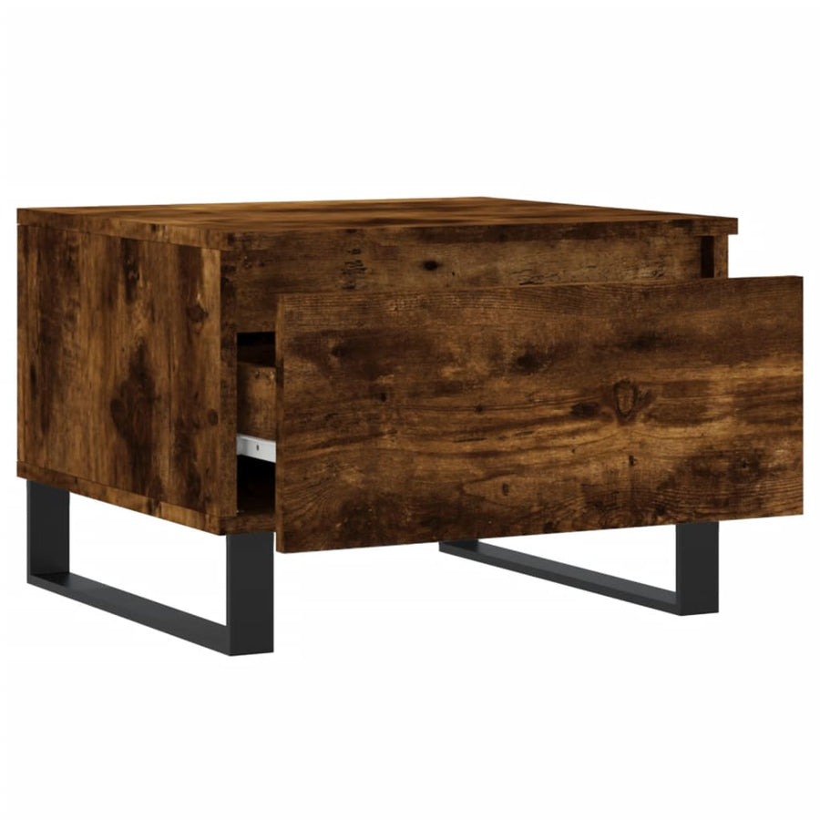 Salontafels 50X46X35 Cm Bewerkt Hout Kleurig 2 Gerookt eiken