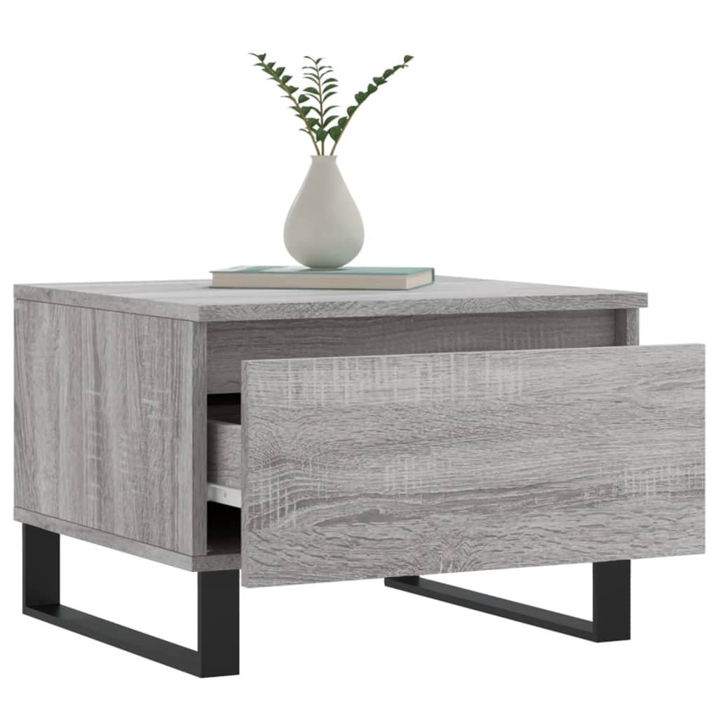 Salontafels 50X46X35 Cm Bewerkt Hout Eiken 2 Grijs sonoma
