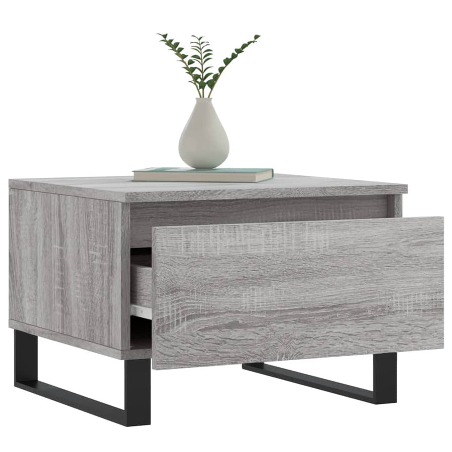 Salontafels 50X46X35 Cm Bewerkt Hout Eiken 2 Grijs sonoma