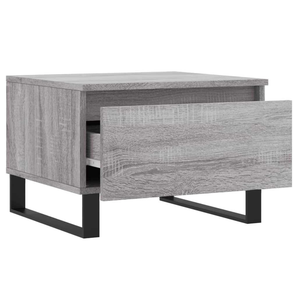 Salontafels 50X46X35 Cm Bewerkt Hout Eiken 2 Grijs sonoma