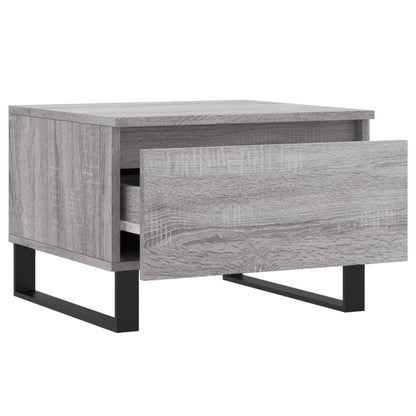 Salontafels 50X46X35 Cm Bewerkt Hout Eiken 2 Grijs sonoma