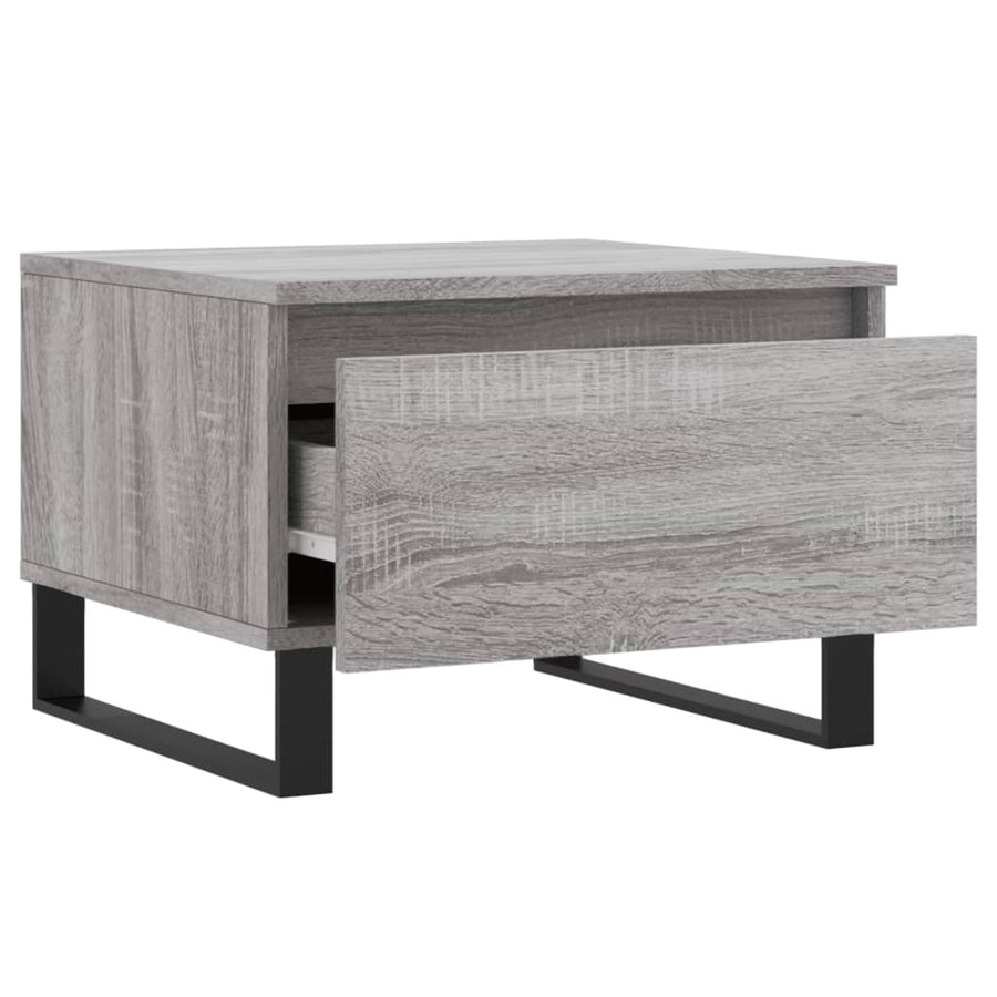 Salontafels 50X46X35 Cm Bewerkt Hout Eiken 2 Grijs sonoma