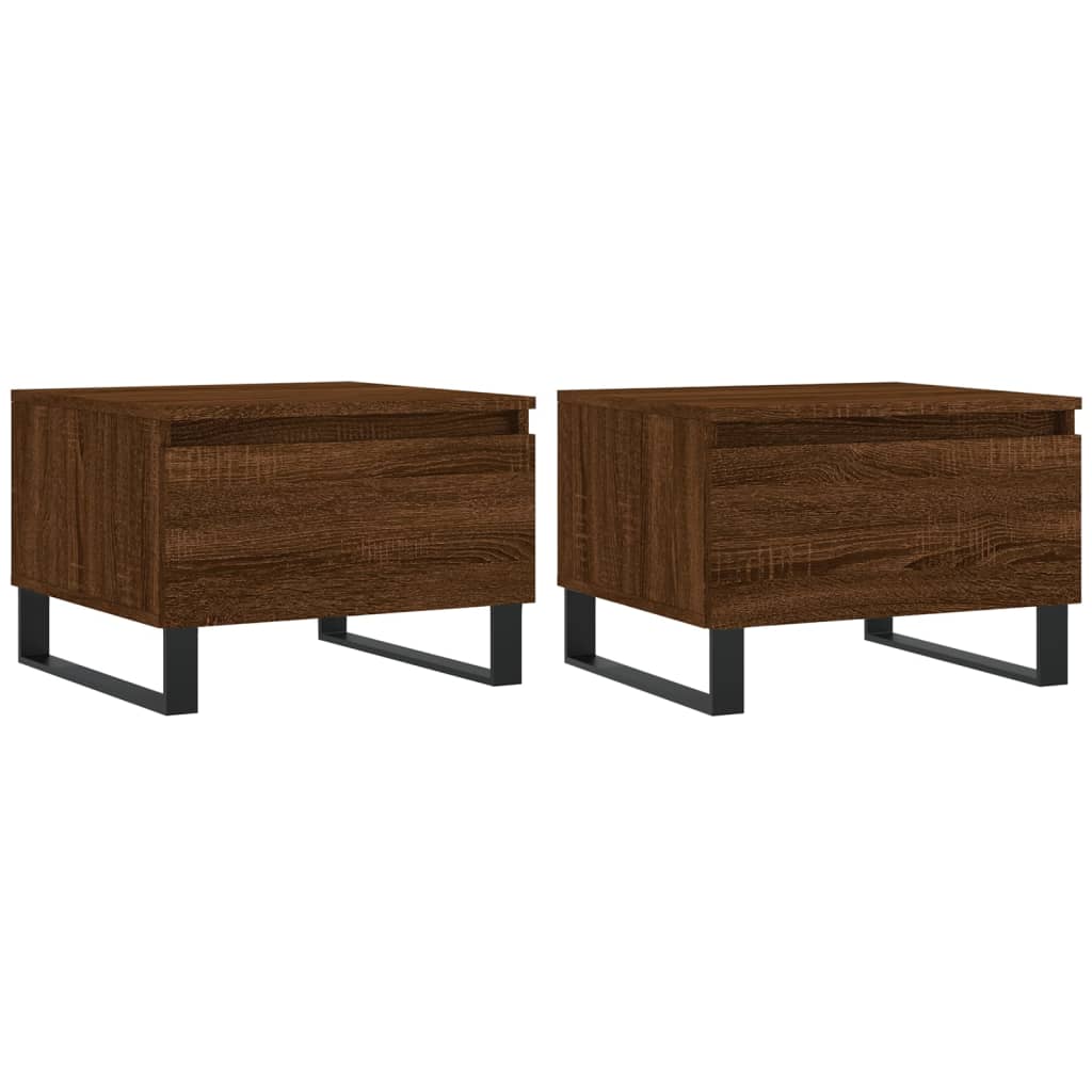 Salontafels 50X46X35 Cm Bewerkt Hout Bruin Eikenkleur 2 Bruineiken