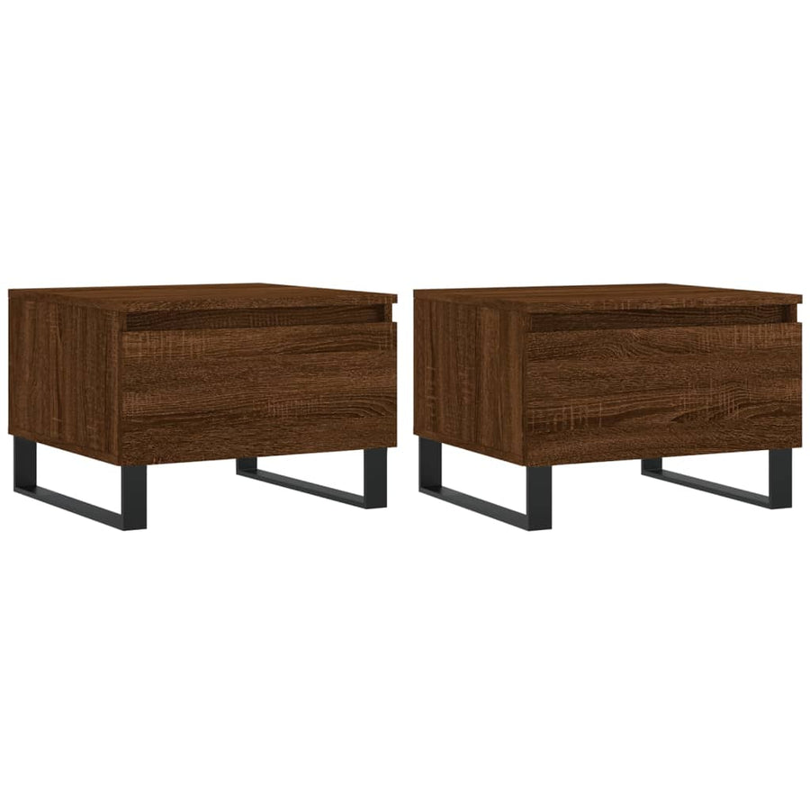 Salontafels 50X46X35 Cm Bewerkt Hout Bruin Eikenkleur 2 Bruineiken