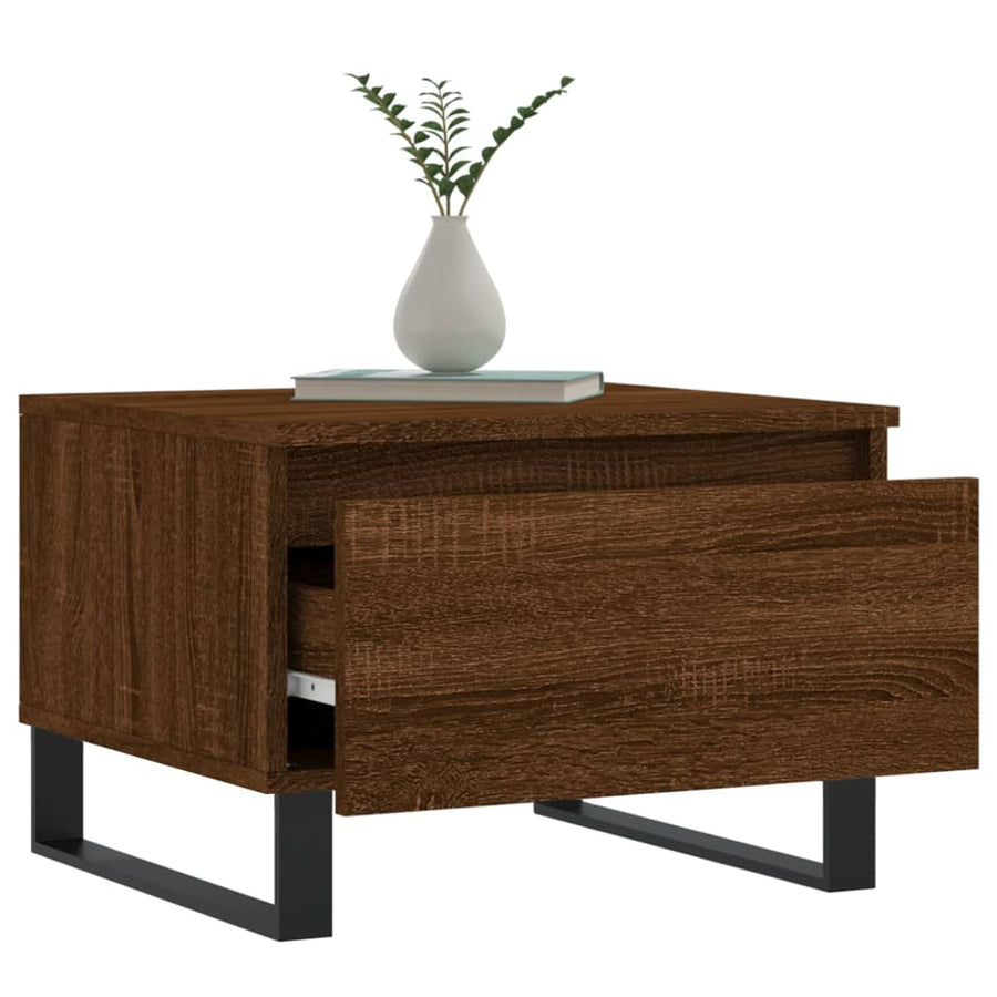 Salontafels 50X46X35 Cm Bewerkt Hout Bruin Eikenkleur 2 Bruineiken