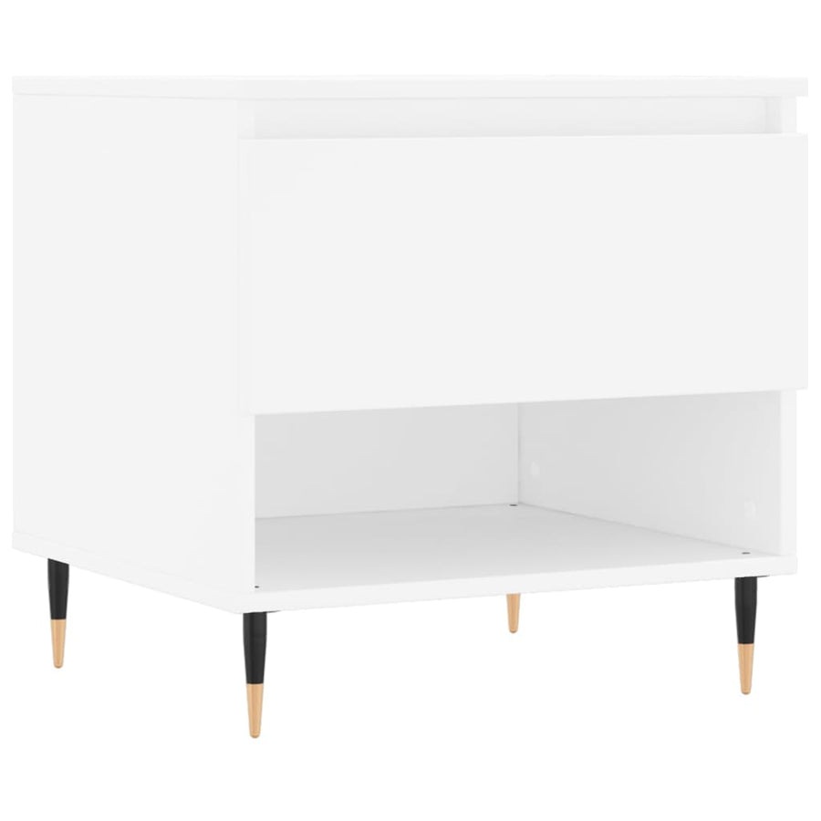 Salontafel 50X46X50 Cm Bewerkt Hout 1 Wit