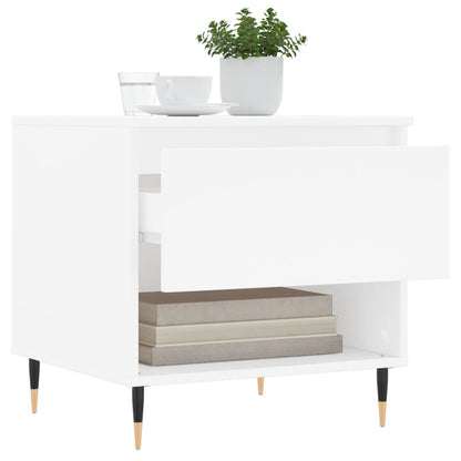 Salontafel 50X46X50 Cm Bewerkt Hout 1 Wit
