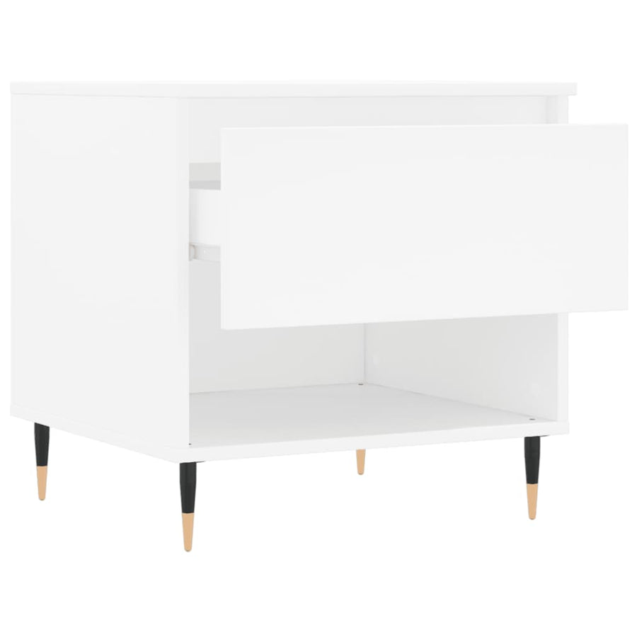 Salontafel 50X46X50 Cm Bewerkt Hout 1 Wit