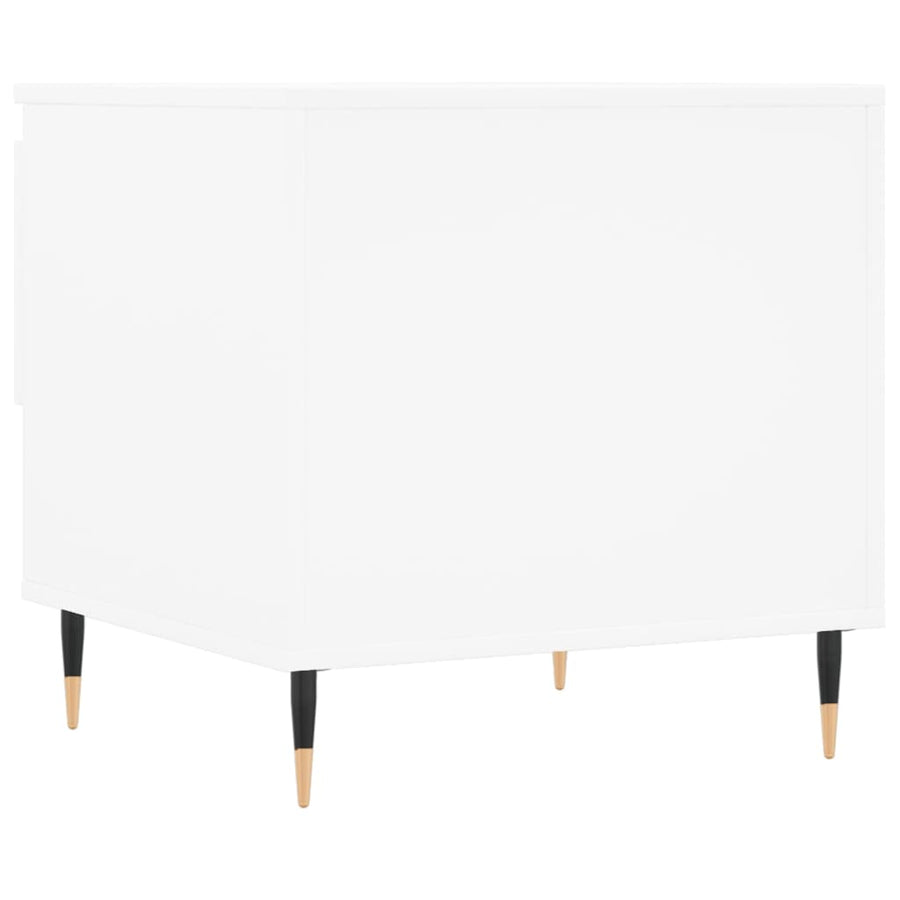 Salontafel 50X46X50 Cm Bewerkt Hout 1 Wit