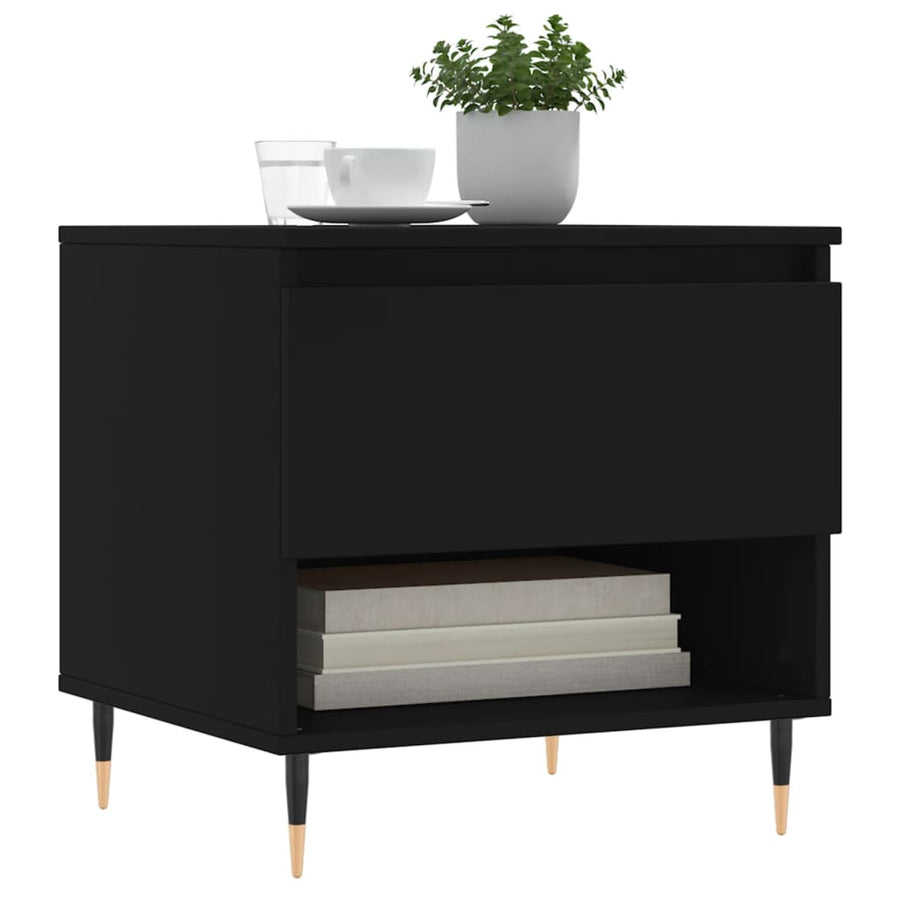 Salontafel 50X46X50 Cm Bewerkt Hout 1 Zwart