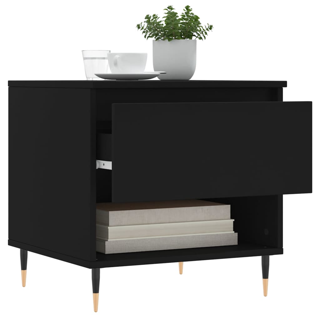 Salontafel 50X46X50 Cm Bewerkt Hout 1 Zwart