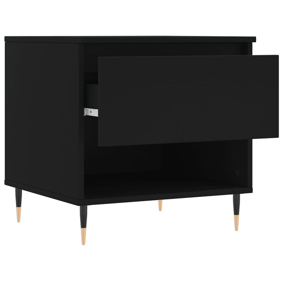 Salontafel 50X46X50 Cm Bewerkt Hout 1 Zwart