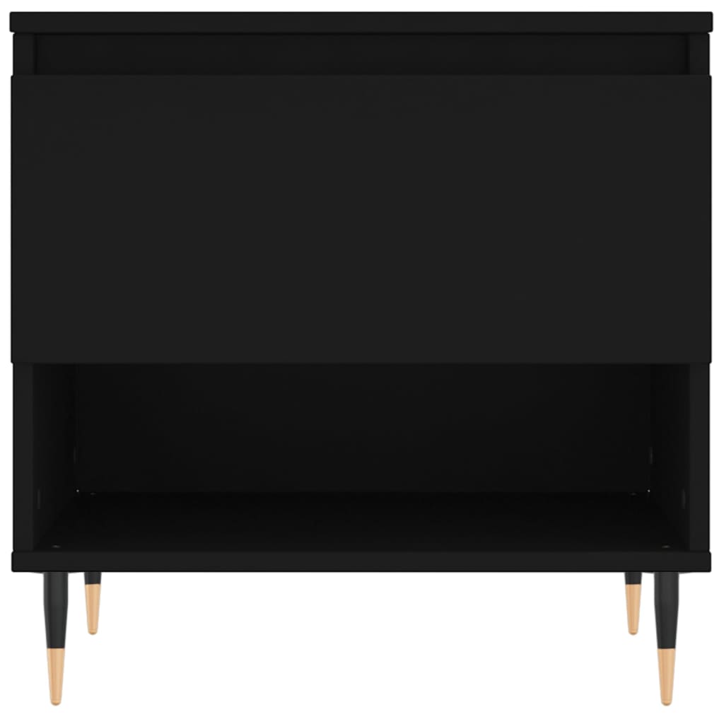Salontafels 50X46X50 Cm Bewerkt Hout 2 Zwart