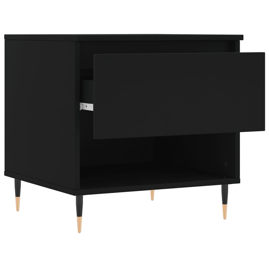 Salontafels 50X46X50 Cm Bewerkt Hout 2 Zwart