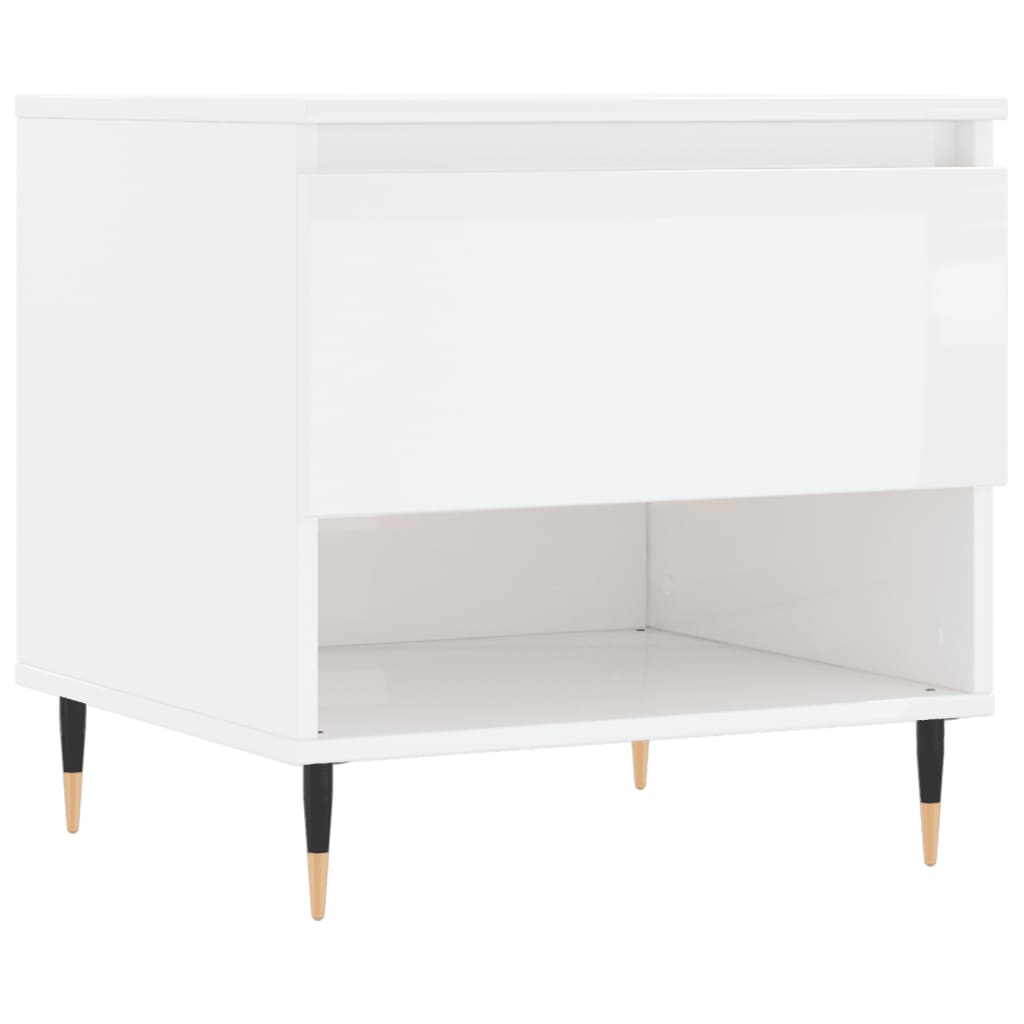 Salontafels 50X46X50 Cm Bewerkt Hout 2 Hoogglans wit