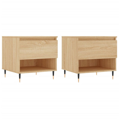 Salontafels 50X46X50 Cm Bewerkt Hout Kleurig 2 Sonoma eiken