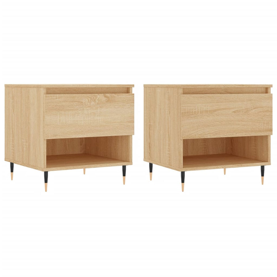 Salontafels 50X46X50 Cm Bewerkt Hout Kleurig 2 Sonoma eiken