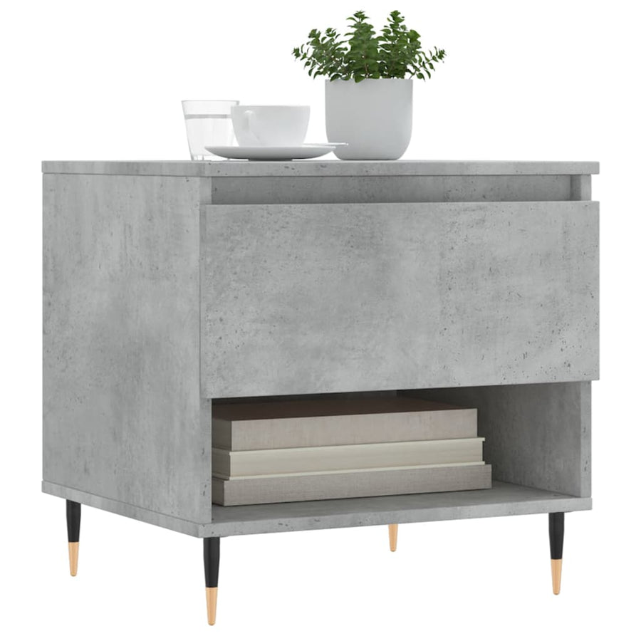 Salontafel 50X46X50 Cm Bewerkt Hout 1 Betongrijs