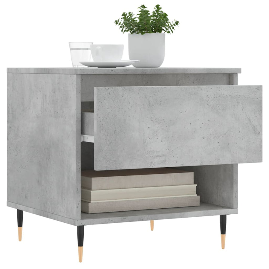 Salontafel 50X46X50 Cm Bewerkt Hout 1 Betongrijs